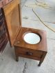 Antique Chamber Pot Wooden Chair Vintage Commode Potty Toilet Box Primitive Oak 1900-1950 photo 1