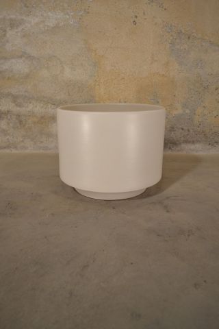 Gainey Ceramics C - 14 White Cylinder Planter Mid Century Architectural Pottery photo