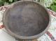 Rustic Vintage Antique Primitive Wooden Bowl W/ (4) Wooden Spoons & (2) Paddles Primitives photo 2