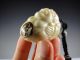 Vintage Chinese Laughing Buddha Corozo Nut Carved Amulet Pendant Charm Luck Necklaces & Pendants photo 1