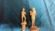 Two Antique Carved Figures - Tyrolean - 1 Needle Case & 1 Spool - Circa 1890 Needles & Cases photo 6