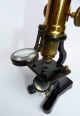 A Lovely Quality Brass Dollond & Co Microscope With Case,  3 Old Slides C1880 Other Antique Science Equip photo 3