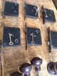 6 Pairs Bakelite Door Knobs Plates Art Deco With Locks And Push Plates Door Knobs & Handles photo 5
