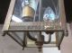 & Elegant Vintage Etched Glass Panel Light Fixture An Cincinnati Estate 3 Chandeliers, Fixtures, Sconces photo 1