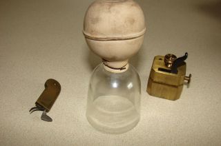 Vintage European Blood Letting Tools Scarificator - - Lance - - Suction Bell photo