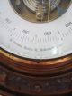 19thc Antique R Treuer Berlin Black Forest German Carved Round Aneroid Barometer Other Antique Science Equip photo 5