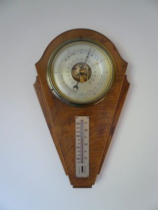 Vintage Aneroid Barometer In, . photo