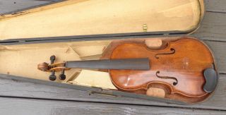 Antique Fine Violin Full Size 4/4 With Case photo