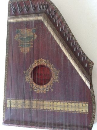 Antique Oscar Schmidt Special Panama Model 1915 Mandolin Harp photo
