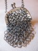 Antique Victorian French Doll Child Coin Chatelaine Chain Mail Mesh Purse Art Nouveau photo 2