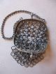 Antique Victorian French Doll Child Coin Chatelaine Chain Mail Mesh Purse Art Nouveau photo 3
