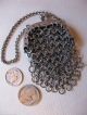 Antique Victorian French Doll Child Coin Chatelaine Chain Mail Mesh Purse Art Nouveau photo 5