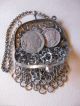 Antique Victorian French Doll Child Coin Chatelaine Chain Mail Mesh Purse Art Nouveau photo 6