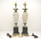 (2) Antique Westwood Porcelain And Italian Marble Hyalyn Lamps - Not Lamps photo 2