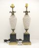(2) Antique Westwood Porcelain And Italian Marble Hyalyn Lamps - Not Lamps photo 3