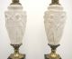 (2) Antique Westwood Porcelain And Italian Marble Hyalyn Lamps - Not Lamps photo 4