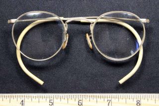 Old Antique Eyeglasses Ful - Vue 1/10 12k Gold Filled Full Frame Bi - Focal Lenses photo