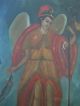Antique Retablo On Tin Of The Archangel Raphael 10  By 14  Piece Latin American photo 1