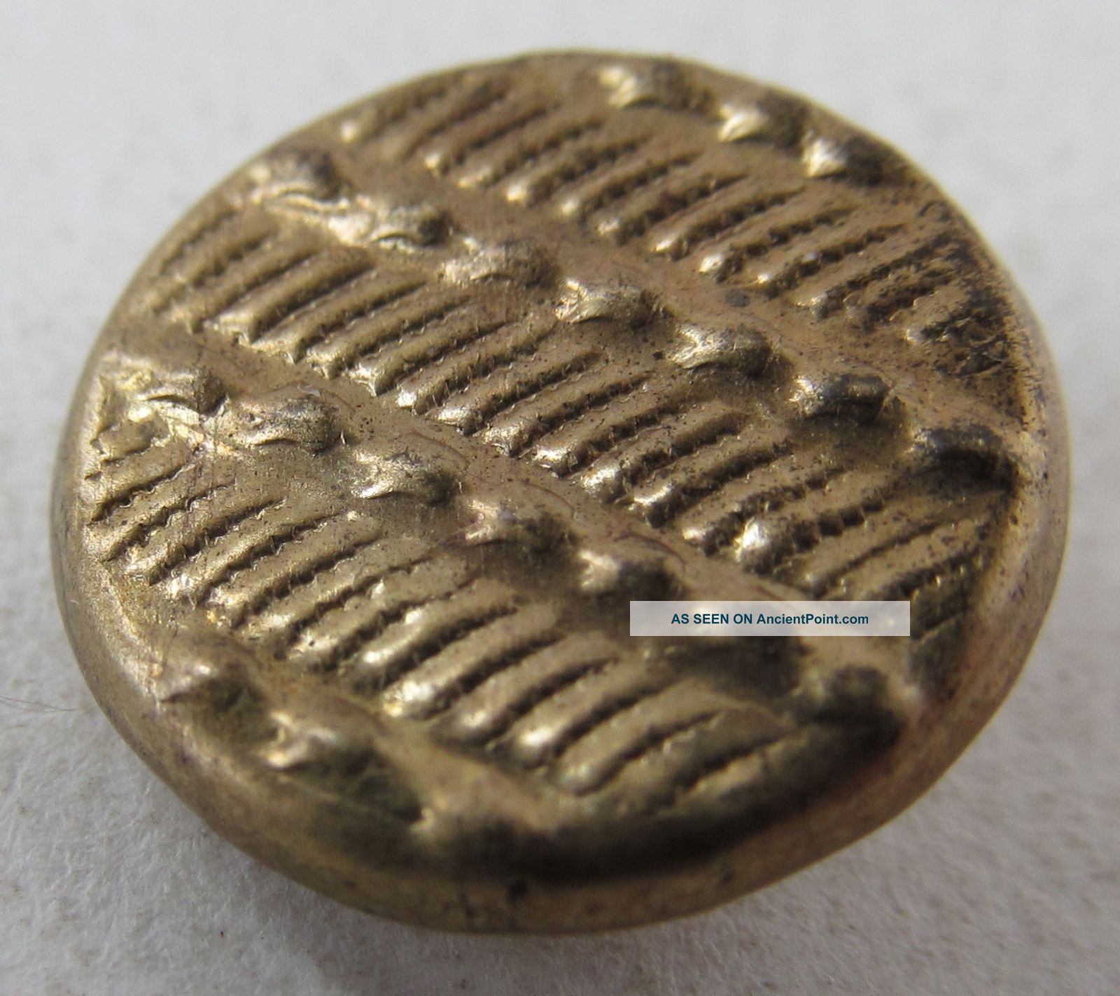 18th Century,  Repoussé,  Metal Button With Bone Back Buttons photo