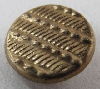 18th Century,  Repoussé,  Metal Button With Bone Back photo