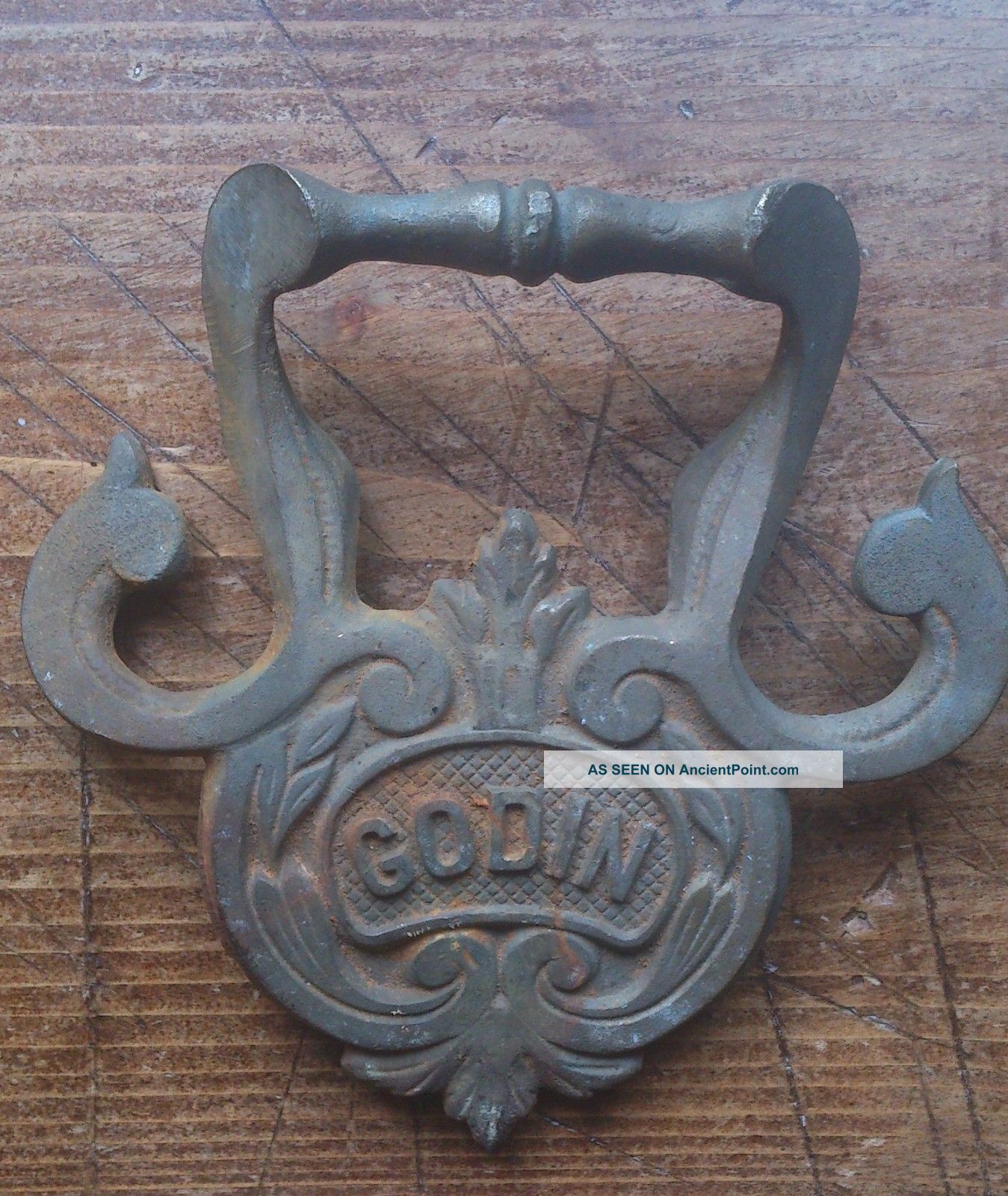 Stove Handle Antique French Godin Cast Iron Mid - 1800s France Stoves photo