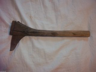 Primitive Old Tobacco Plant Antique Wooden Handle Farm Hand Tool Leaf Cutter photo