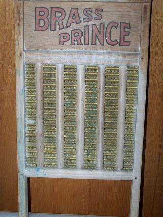 Antique Vintage Brass Prince Washboard photo
