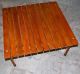 Vintage George Nelson Style Low All - Wood Portable Slat Table Mid - Century Modern Mid-Century Modernism photo 1