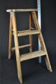 Vintage 2 - Step Ladder Wood Folding Step Stool 24 