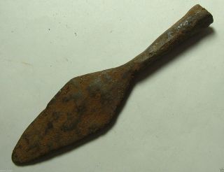 Rare Ancient Roman Battle Javelin Arrowhead Bolt Head Small Spear Blade Artifact photo