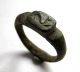 C.  50 A.  D British Found Roman Period Ae Bronze Decorative Seal Ring.  Dolphin British photo 3