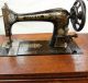 Antique Gorgeous1900 Singer Sewing Machine Treadle Tiger Oak Cabinet With Bonus Sewing Machines photo 8