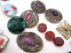115 Victorian & Art Nouveau Buttons Enamel,  Glass,  Bakelite,  Figurals,  H/painted Buttons photo 6