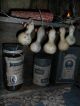 Primitive Early Look Cupboard - Gourd Garland & Light - Old Box W/tins & Bottle Primitives photo 3