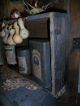 Primitive Early Look Cupboard - Gourd Garland & Light - Old Box W/tins & Bottle Primitives photo 4