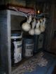 Primitive Early Look Cupboard - Gourd Garland & Light - Old Box W/tins & Bottle Primitives photo 5