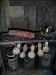 Primitive Early Look Cupboard - Gourd Garland & Light - Old Box W/tins & Bottle Primitives photo 7