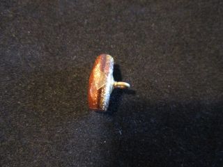 Victorian Era 19th Century Div I Faceted Goldstone Log Button photo