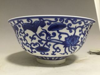 Emperor Qianlong S Official Fire Lotus Of Blue And White Porcelain Bowl photo