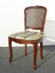 Four French Provincial Cane Dining Rooms Chairs W Yellow Plaid Cushions (4of5) Post-1950 photo 3