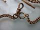 Victorian Rose Gold Plated Double Albert Pocket Watch Chain & Key Fob Pocket Watches/ Chains/ Fobs photo 2
