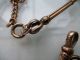 Victorian Rose Gold Plated Double Albert Pocket Watch Chain & Key Fob Pocket Watches/ Chains/ Fobs photo 3