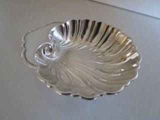 Sterling Silver Shell Shaped Butter / Pin Dish.  Circa 1930s. photo