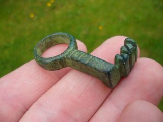 C.  150 A.  D British Found Roman Period Legionary / Military Bronze Key Perfect photo