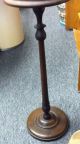 Antique Wood Ashtray Floor Stand W/ Metal/brass Cigar/ Cigarette Holders Other Antique Furniture photo 5