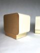 Pair Vintage White Ivory Lacquered Brass Plinth Nighsttands Milo Baughman Style Post-1950 photo 10