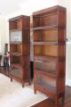 Globe - Wernicke Antique Mission Arts & Crafts Sectional Barrister Bookcases (2) 1900-1950 photo 1