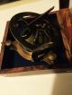 Solid Brass Collectable Large Sundial Compass With Wooden Box (amat 1144) Compasses photo 2