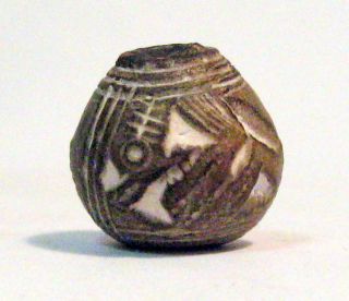 Pre - Columbian Brown Animal On Its Back Bead.  Guaranteed Authentic. photo