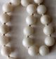Chinese White Jade Bead Necklace Hand Knotted Silver Clasp Necklaces & Pendants photo 10